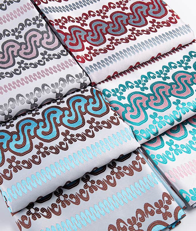 S-formad 3D texturerad polyester jacquardtyg för Sarong