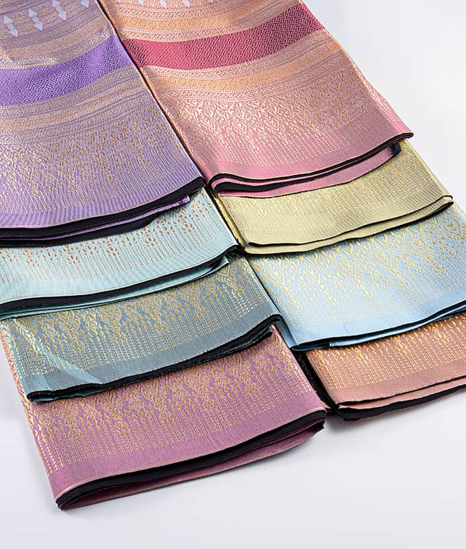 Populärt traditionellt thailändskt sarongtyg Helt polyester jacquardtyg